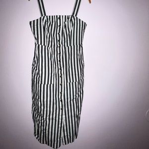 Stripped Midi Dress